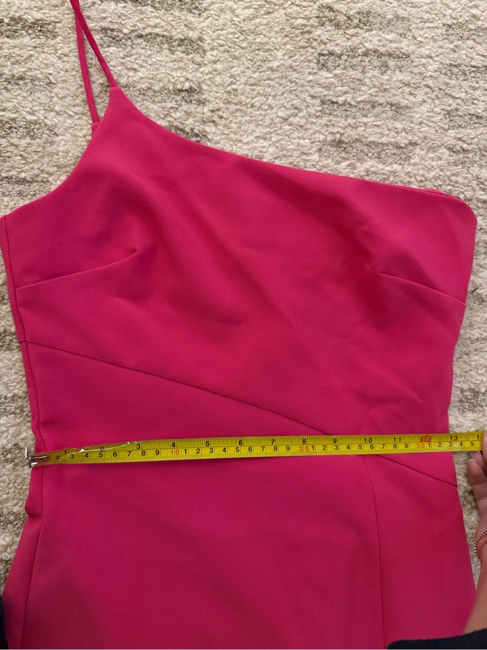 Likely Hot Pink One-Shoulder Sheath Dress with Front Slit - Picture 7 of 8